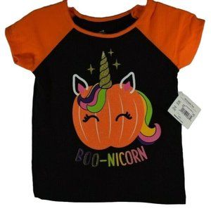 Girls 3T Boo-nicorn Halloween Unicorn Graphic Screen T-Shirt New